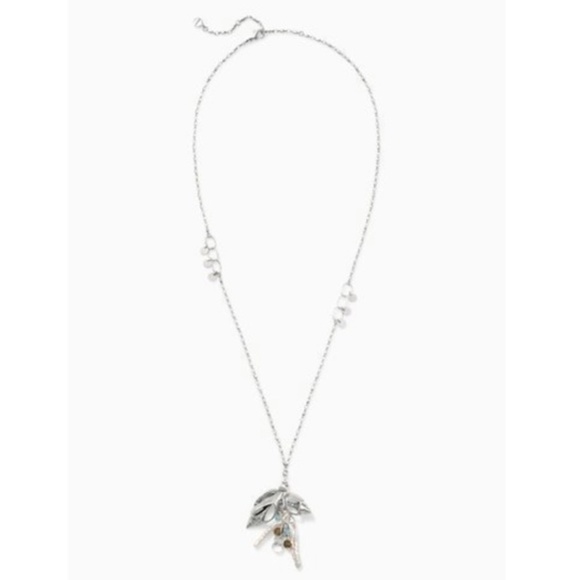 Stella & Dot | [Retired] Kala Pearl Drop + Silver Charm Necklace - Picture 8 of 9